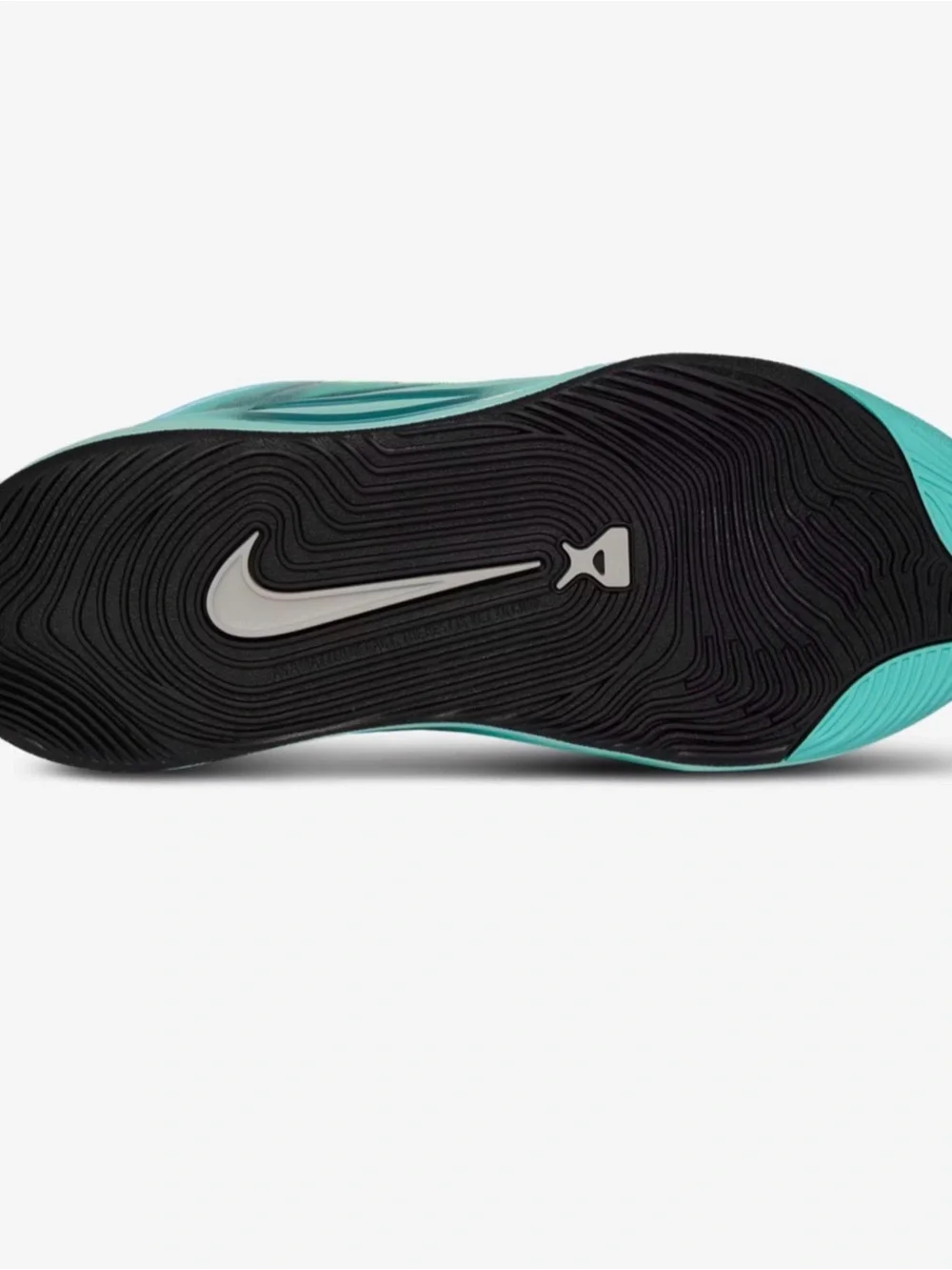 NWOB Nike A'One KC Size 3Y Metallic Silver/Washed Teal/Bleached Turquoise